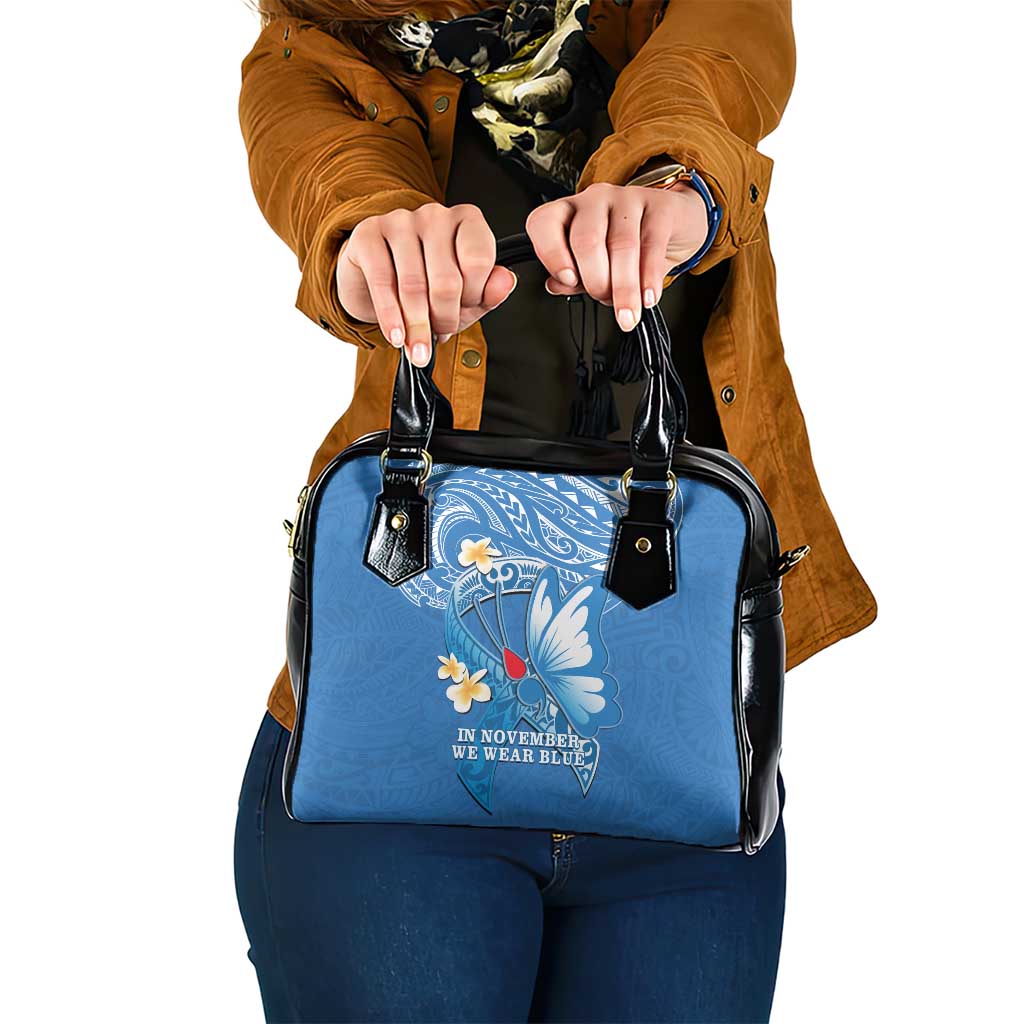 Polynesia Diabetes Awareness Month Shoulder Handbag In November We Wear Blue LT14 One Size Blue - Polynesian Pride
