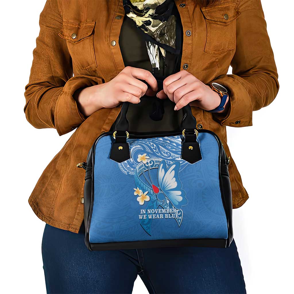 Polynesia Diabetes Awareness Month Shoulder Handbag In November We Wear Blue LT14 - Polynesian Pride