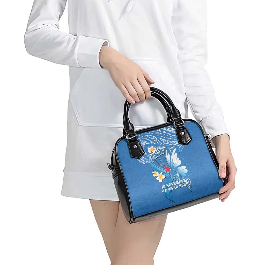 Polynesia Diabetes Awareness Month Shoulder Handbag In November We Wear Blue LT14 - Polynesian Pride