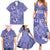 Polynesia Stomach Cancer Awareness Family Matching Summer Maxi Dress and Hawaiian Shirt Periwinkle Ribbon Brave Strong!