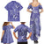 Polynesia Stomach Cancer Awareness Family Matching Summer Maxi Dress and Hawaiian Shirt Periwinkle Ribbon Brave Strong!