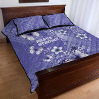 Polynesia Stomach Cancer Awareness Quilt Bed Set Periwinkle Ribbon Brave Strong! LT14 - Polynesian Pride