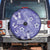 Polynesia Stomach Cancer Awareness Spare Tire Cover Periwinkle Ribbon Brave Strong!