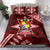 Malo e lelei Tonga Bedding Set Tongan Ngatu Pattern Red Version LT14 - Polynesian Pride