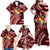 Malo e lelei Tonga Family Matching Off Shoulder Maxi Dress and Hawaiian Shirt Tongan Ngatu Pattern Red Version LT14 - Polynesian Pride