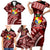 Malo e lelei Tonga Family Matching Short Sleeve Bodycon Dress and Hawaiian Shirt Tongan Ngatu Pattern Red Version LT14 - Polynesian Pride