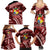 Malo e lelei Tonga Family Matching Summer Maxi Dress and Hawaiian Shirt Tongan Ngatu Pattern Red Version LT14 - Polynesian Pride