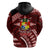 Malo e lelei Tonga Hoodie Tongan Ngatu Pattern Red Version LT14 - Polynesian Pride