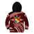 Malo e lelei Tonga Kid Hoodie Tongan Ngatu Pattern Red Version LT14 - Polynesian Pride