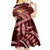 Malo e lelei Tonga Kid Short Sleeve Dress Tongan Ngatu Pattern Red Version LT14 - Polynesian Pride