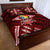 Malo e lelei Tonga Quilt Bed Set Tongan Ngatu Pattern Red Version LT14 - Polynesian Pride