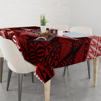 Malo e lelei Tonga Tablecloth Tongan Ngatu Pattern Red Version LT14 - Polynesian Pride