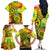 Halo Vanuatu Family Matching Off Shoulder Long Sleeve Dress and Hawaiian Shirt Sand Drawing Turtle Polynesian Tropical Flowers LT14 - Polynesian Pride