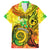 Halo Vanuatu Family Matching Off Shoulder Short Dress and Hawaiian Shirt Sand Drawing Turtle Polynesian Tropical Flowers LT14 Dad's Shirt - Short Sleeve Reggae - Polynesian Pride