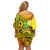 Halo Vanuatu Family Matching Off Shoulder Short Dress and Hawaiian Shirt Sand Drawing Turtle Polynesian Tropical Flowers LT14 - Polynesian Pride