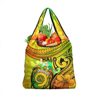 Halo Vanuatu Grocery Bag Sand Drawing Turtle Polynesian Tropical Flowers LT14 1-pack One Size Reggae - Polynesian Pride