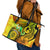 Halo Vanuatu Leather Tote Bag Sand Drawing Turtle Polynesian Tropical Flowers LT14 - Polynesian Pride