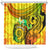 Halo Vanuatu Shower Curtain Sand Drawing Turtle Polynesian Tropical Flowers LT14 Reggae - Polynesian Pride