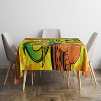 Halo Vanuatu Tablecloth Sand Drawing Turtle Polynesian Tropical Flowers LT14 - Polynesian Pride