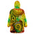 Halo Vanuatu Wearable Blanket Hoodie Sand Drawing Turtle Polynesian Tropical Flowers LT14 - Polynesian Pride