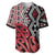 New Zealand Baseball Jersey Aotearoa Kowhaiwhai Mix Taniko Art - Red