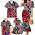 New Zealand Family Matching Mermaid Dress and Hawaiian Shirt Aotearoa Kowhaiwhai Mix Taniko Art - Red