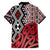 New Zealand Family Matching Puletasi and Hawaiian Shirt Aotearoa Kowhaiwhai Mix Taniko Art - Red