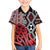 New Zealand Family Matching Puletasi and Hawaiian Shirt Aotearoa Kowhaiwhai Mix Taniko Art - Red