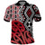 New Zealand Polo Shirt Aotearoa Kowhaiwhai Mix Taniko Art - Red