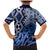 New Zealand Family Matching Mermaid Dress and Hawaiian Shirt Aotearoa Kowhaiwhai Mix Taniko Art - Blue