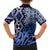 New Zealand Family Matching Off Shoulder Maxi Dress and Hawaiian Shirt Aotearoa Kowhaiwhai Mix Taniko Art - Blue