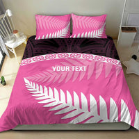Custom New Zealand Aotearoa Cricket Bedding Set Go White Silver Fern LT14 - Polynesian Pride