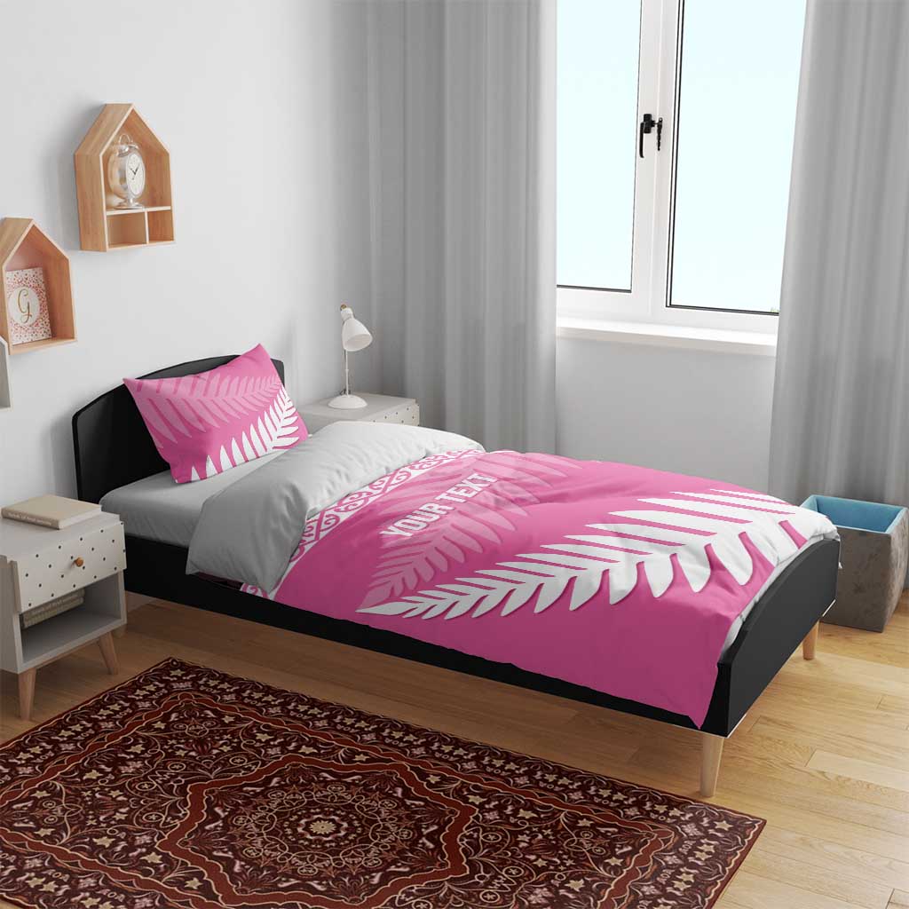 Custom New Zealand Aotearoa Cricket Bedding Set Go White Silver Fern LT14 - Polynesian Pride