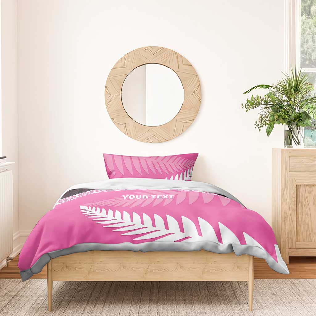 Custom New Zealand Aotearoa Cricket Bedding Set Go White Silver Fern LT14 - Polynesian Pride