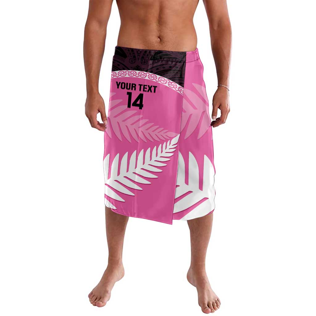 Custom New Zealand Aotearoa Cricket Lavalava Go White Silver Fern LT14 Pink - Polynesian Pride