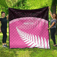 Custom New Zealand Aotearoa Cricket Quilt Go White Silver Fern LT14 - Polynesian Pride