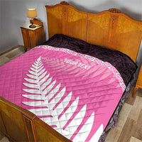 Custom New Zealand Aotearoa Cricket Quilt Go White Silver Fern LT14 - Polynesian Pride