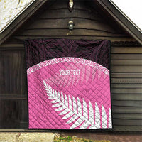 Custom New Zealand Aotearoa Cricket Quilt Go White Silver Fern LT14 - Polynesian Pride