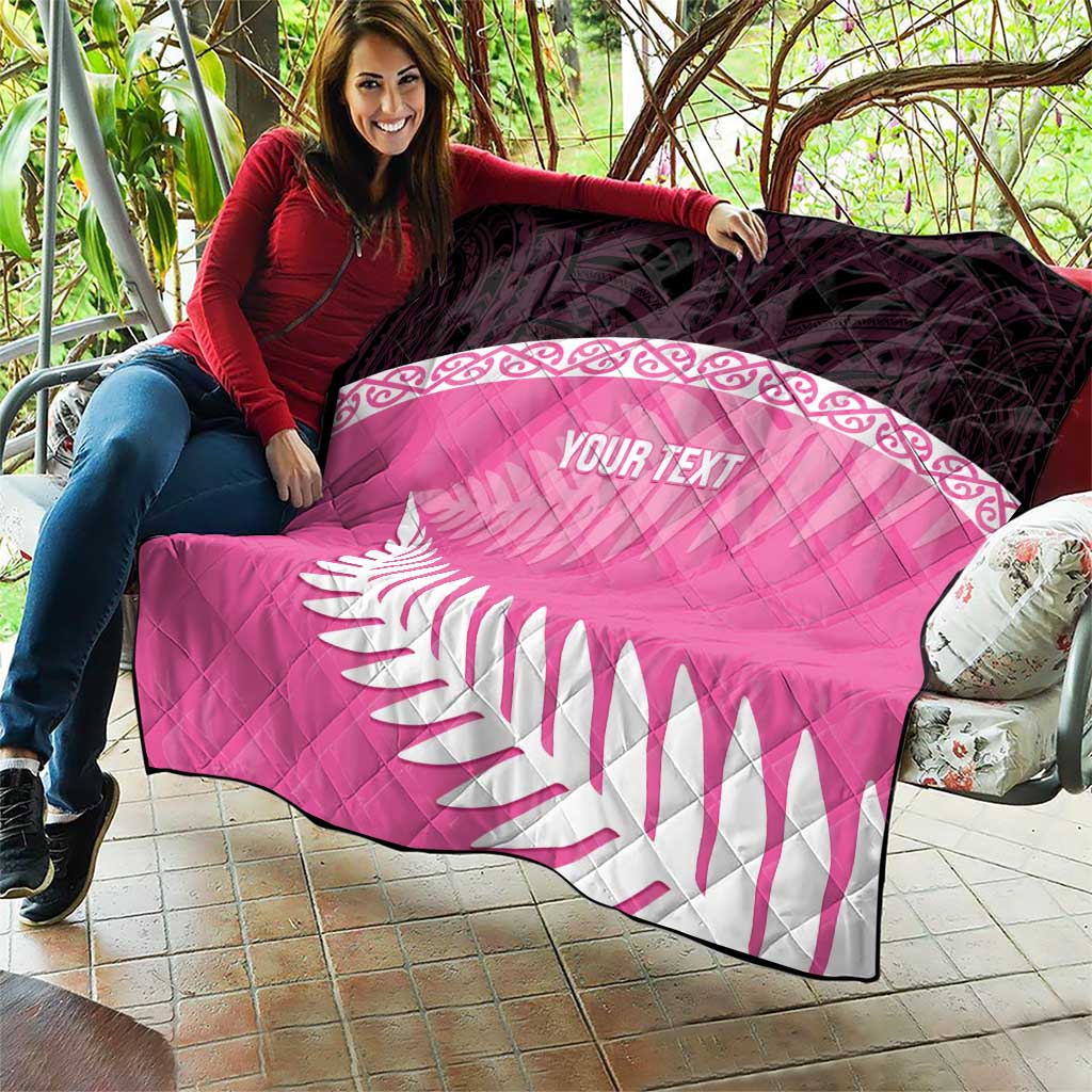 Custom New Zealand Aotearoa Cricket Quilt Go White Silver Fern LT14 - Polynesian Pride