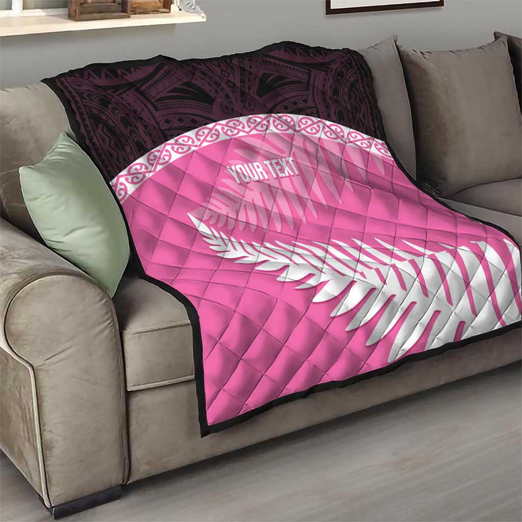 Custom New Zealand Aotearoa Cricket Quilt Go White Silver Fern LT14 - Polynesian Pride