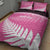 Custom New Zealand Aotearoa Cricket Quilt Bed Set Go White Silver Fern