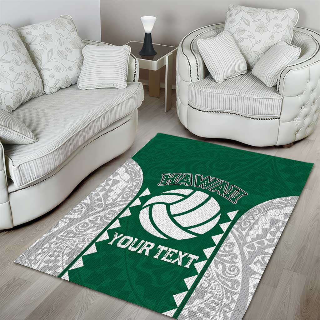 Custom Hawaii Volleyball Area Rug Hawaiian Kakau Pattern LT14 - Polynesian Pride