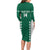 Custom Hawaii Volleyball Family Matching Long Sleeve Bodycon Dress and Hawaiian Shirt Hawaiian Kakau Pattern