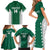 Custom Hawaii Volleyball Family Matching Short Sleeve Bodycon Dress and Hawaiian Shirt Hawaiian Kakau Pattern