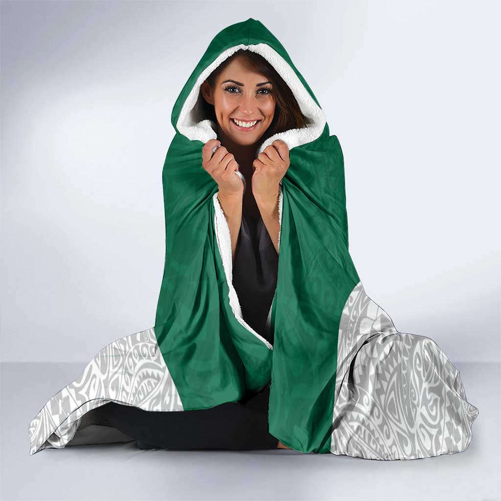 Custom Hawaii Volleyball Hooded Blanket Hawaiian Kakau Pattern LT14 - Polynesian Pride