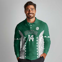 Custom Hawaii Volleyball Long Sleeve Polo Shirt Hawaiian Kakau Pattern LT14 - Polynesian Pride