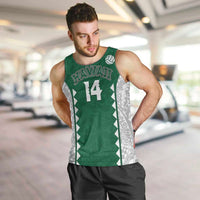 Custom Hawaii Volleyball Men Tank Top Hawaiian Kakau Pattern LT14 Green - Polynesian Pride