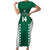 Custom Hawaii Volleyball Short Sleeve Bodycon Dress Hawaiian Kakau Pattern