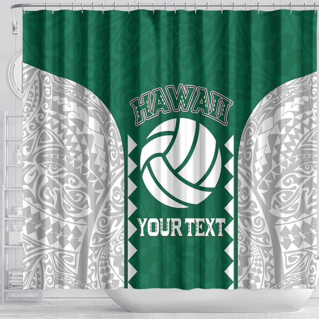 Custom Hawaii Volleyball Shower Curtain Hawaiian Kakau Pattern LT14 - Polynesian Pride