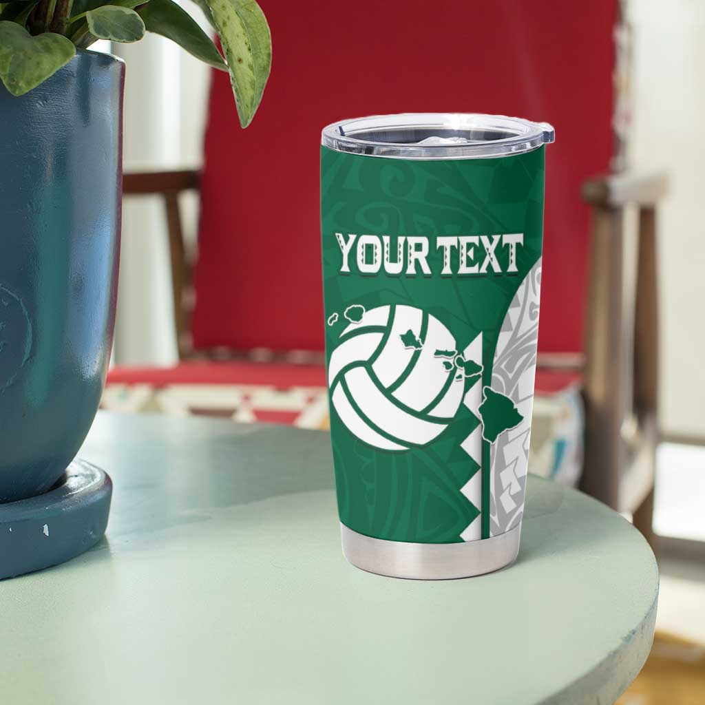 Custom Hawaii Volleyball Tumbler Cup Hawaiian Kakau Pattern LT14 - Polynesian Pride